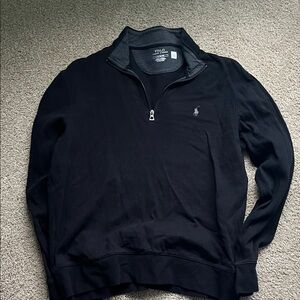 Men’s Ralph Lauren black quarter zip size L